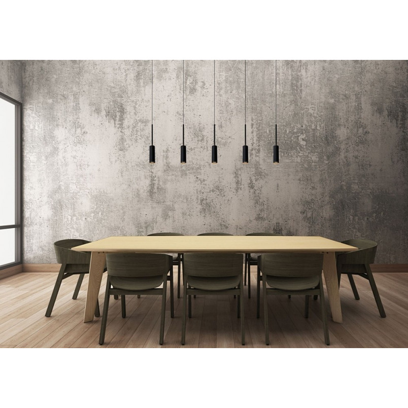 Lampa wisząca LED Tubule czarna Lucide | Minimalistyczny design