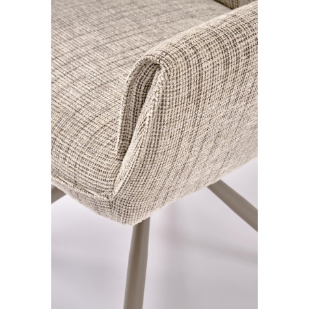 Kaszmirowe Krzesło Fotelowe Obrotowe K495 Beż Halmar | Komfort i Styl