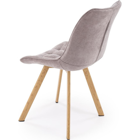 Krzesło pikowane K332 Halmar | Szare, drewno | Komfort i styl
