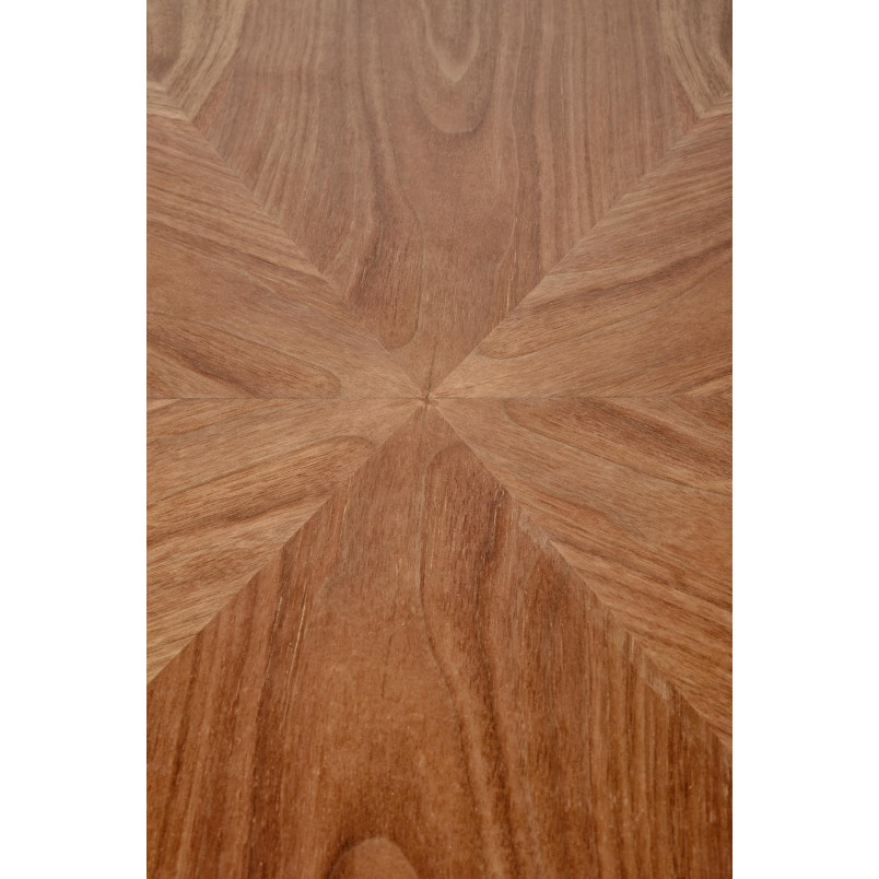 Stół okrągły Hevelius 130cm orzech/czarny | Halmar