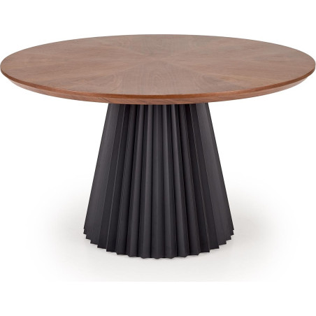 Stół okrągły Hevelius 130cm orzech/czarny | Halmar