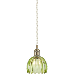 Lampa wisząca szklana vintage Gota 13cm antyczny mosiądz / zielony Markslojd