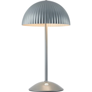 Lampa stołowa grzybek z plisowanym kloszem Zin 33,5cm szara Markslojd
