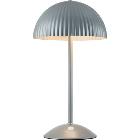 Lampa stołowa grzybek z plisowanym kloszem Zin 33,5cm szara Markslojd