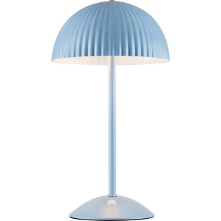 Lampa stołowa grzybek z plisowanym kloszem Zin 33,5cm niebieska Markslojd