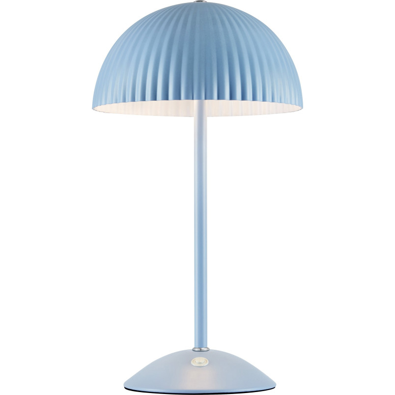 Lampa stołowa grzybek z plisowanym kloszem Zin 33,5cm niebieska Markslojd