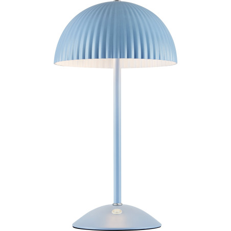Lampa stołowa grzybek z plisowanym kloszem Zin 33,5cm niebieska Markslojd