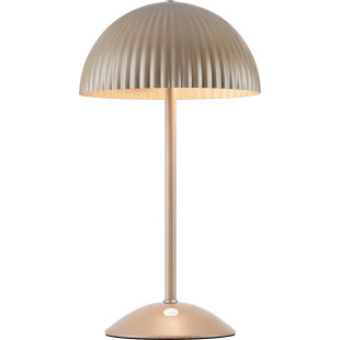 Lampa stołowa grzybek z plisowanym kloszem Zin 33,5cm brązowa Markslojd