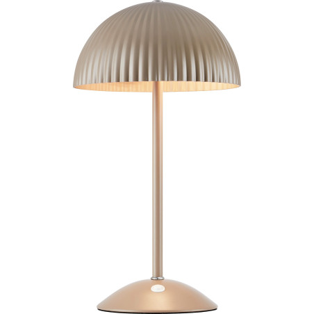 Lampa stołowa grzybek z plisowanym kloszem Zin 33,5cm brązowa Markslojd