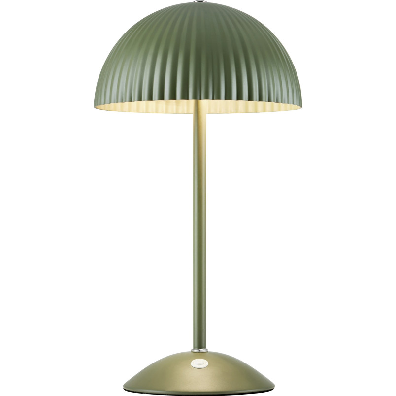 Lampa stołowa grzybek z plisowanym kloszem Zin 33,5cm zielona Markslojd