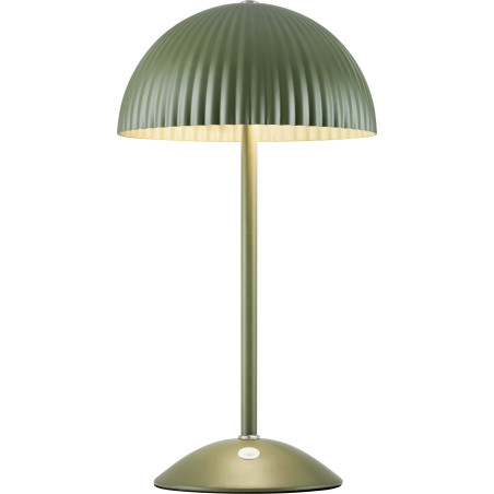 Lampa stołowa grzybek z plisowanym kloszem Zin 33,5cm zielona Markslojd