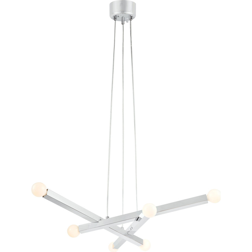 Lampa wiszące żarówki Stack 80cm 6 punktowa chrom Markslojd