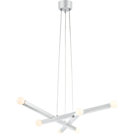 Lampa wiszące żarówki Stack 80cm 6 punktowa chrom Markslojd