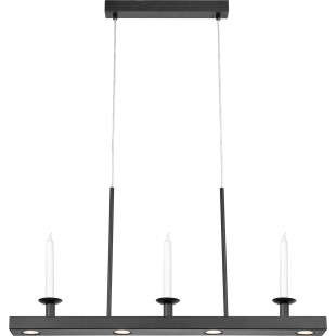 Lampa wisząca podłużna z miejscem na świece Dining LED 3000K 82cm czarna Markslojd