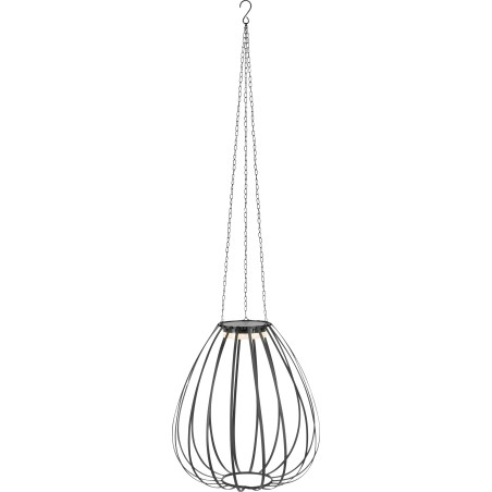 Lampa wisząca solarna Ovia LED 42cm czarna ze ściemniaczem Markslojd