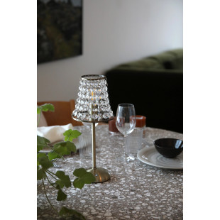 LIORA Rechargeable Table Antique Brass/Clear B/O Markslojd