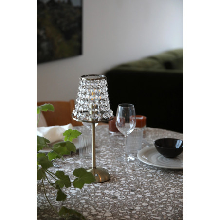 LIORA Rechargeable Table Antique Brass/Clear B/O Markslojd