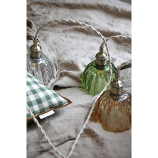 Lampa wisząca szklana vintage Gota 13cm antyczny mosiądz / zielony Markslojd