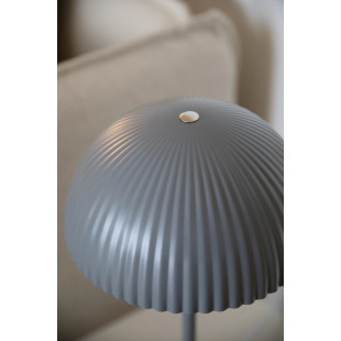 Lampa stołowa grzybek z plisowanym kloszem Zin 33,5cm szara Markslojd
