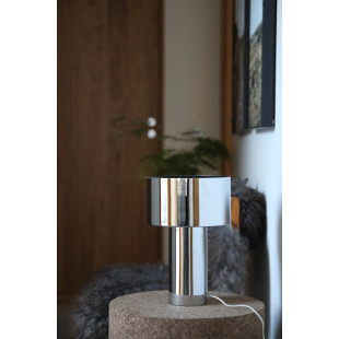 Lampa stołowa szklana z efektem lustra Corin 32cm chrom Markslojd