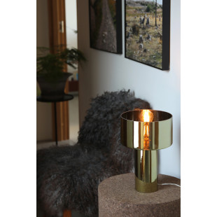 Lampa stołowa szklana z efektem lustra Corin 32cm złota Markslojd