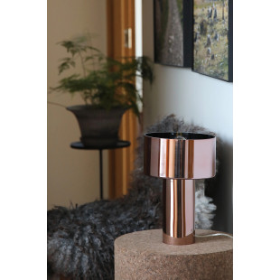 Lampa stołowa szklana z efektem lustra Corin 32cm różowe złoto Markslojd
