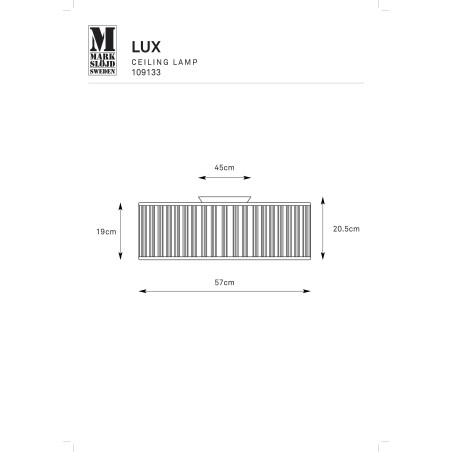 Plafon plisowany z lnianym kloszem Lux 57cm beżowy  Markslojd