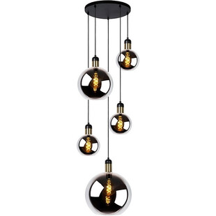 Lampa wisząca Julius V - Lucide | Szkło dymione, 5 kloszy