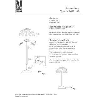 Lampa stołowa grzybek z plisowanym kloszem Zin 33,5cm brązowa Markslojd