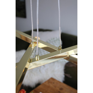 Lampa wiszące żarówki Stack 80cm 6 punktowa mosiądz Markslojd