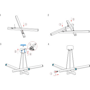 Lampa wiszące żarówki Stack 80cm 6 punktowa mosiądz Markslojd
