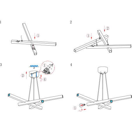 Lampa wiszące żarówki Stack 80cm 6 punktowa mosiądz Markslojd