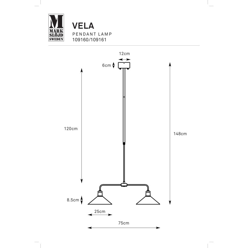 Lampa wisząca 2 punktowa szklana vintage Vela 75cm antyczny mosiądz / zielony Markslojd