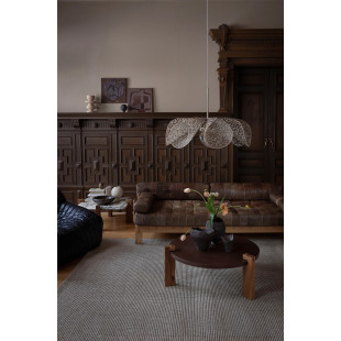 Lampa wisząca dekoracyjna Styrka 75cm antyczny mosiądz / wzór panterki / bursztynowy Markslojd