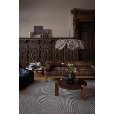 Lampa wisząca dekoracyjna Styrka 75cm antyczny mosiądz / wzór panterki / bursztynowy Markslojd