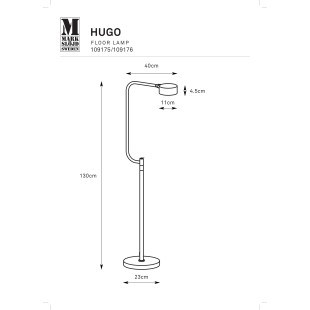Lampa podłogowa ze ściemniaczem Hugo LED 3000K czarna Markslojd