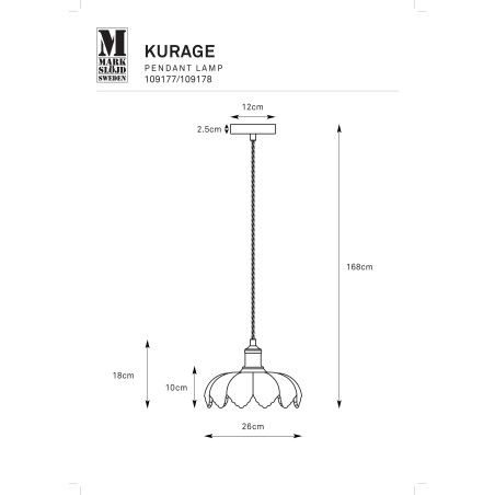 Lampa wisząca retro szklana Kurage 25,5cm antyczny mosiądz / zielony Markslojd