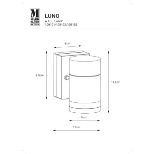 Kinkiet na elewację Luno LED 3000K IP65 srebrny Markslojd