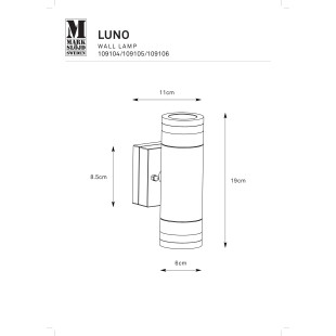 Kinkiet na elewację góra-dół Luno LED 3000K IP65 brązowy Markslojd
