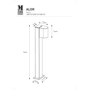 Lampa ogrodowa stojąca ściemniana Alor 75cm LED 3000K IP65 czarna Markslojd