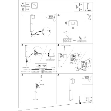 Lampa ogrodowa stojąca ściemniana Alor 75cm LED 3000K IP65 czarna Markslojd