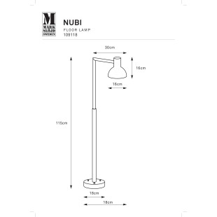 Słupek ogrodowy Nubi 115cm LED 3000K IP44 czarny Markslojd