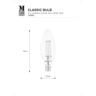 Żarówka Classic Candle E14 przeźroczysta 4W 3 stopnie ściemniania Markslojd