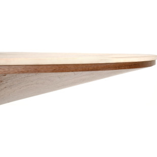 Stół okrągły Arani 120cm - Halmar | Beżowy marmur, orzech