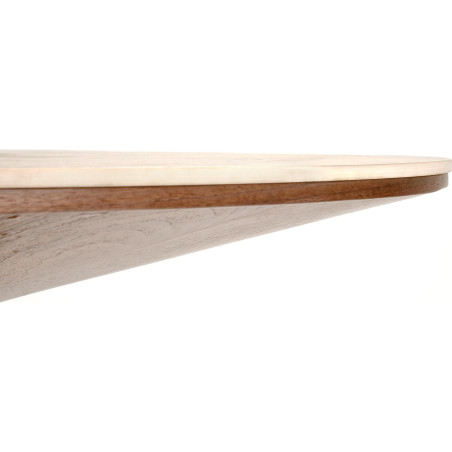 Stół okrągły Arani 120cm - Halmar | Beżowy marmur, orzech