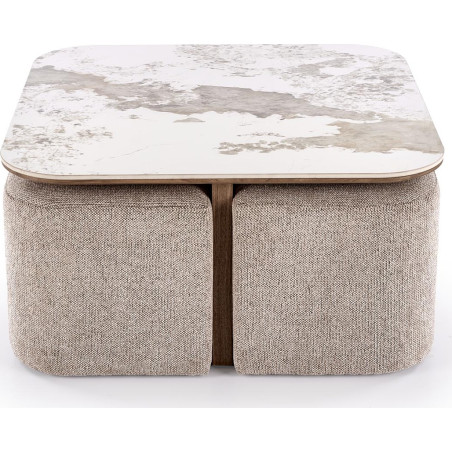Stolik Arakis z pufami - Halmar | Nowoczesny design