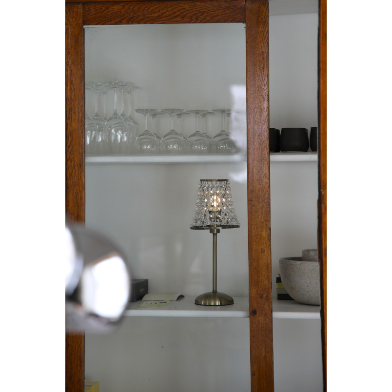 LIORA Rechargeable Table Antique Brass/Clear B/O Markslojd
