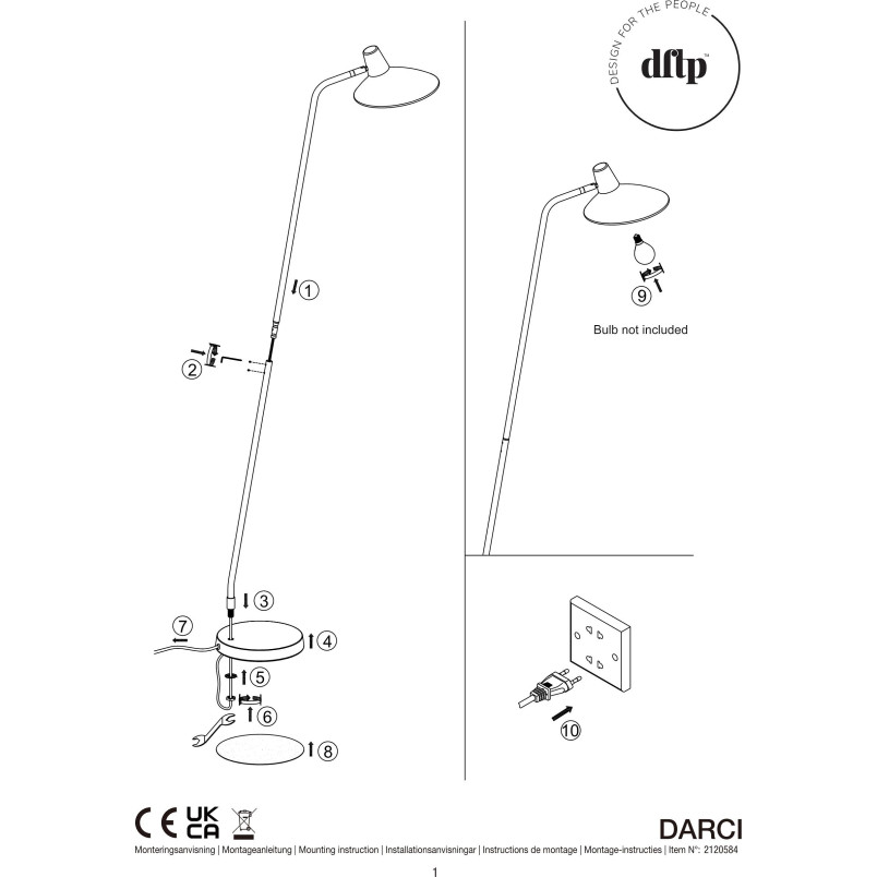 Darci | Floor lamp | Sand DFTP