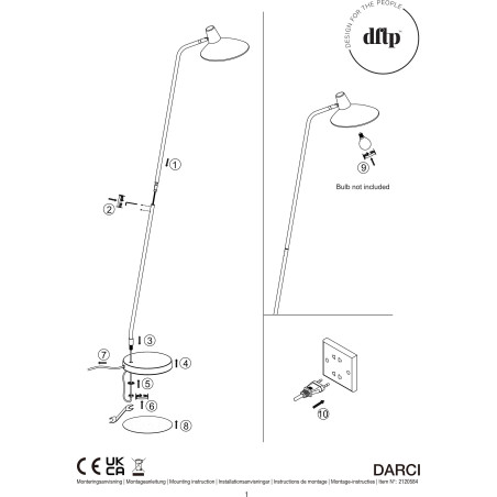 Darci | Floor lamp | Sand DFTP