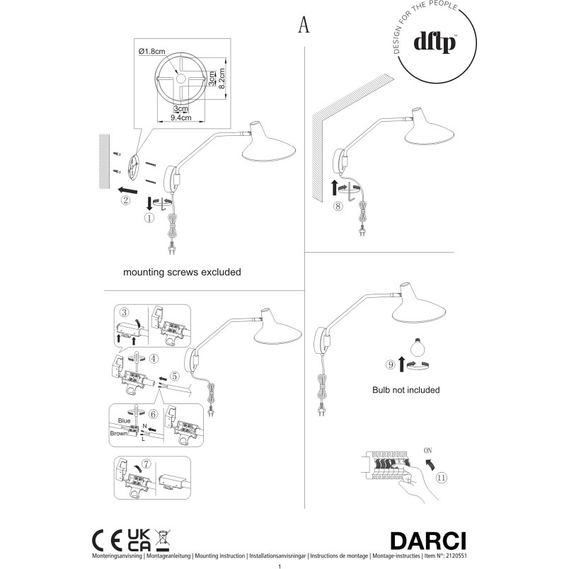 Darci | Wall light | Sand DFTP